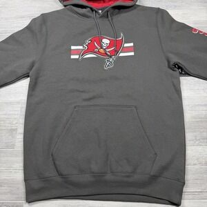 New Era NFL Team‎ Apparel Tampa Bay Buccaneers Pullover Hoodie Men's Medium Gray